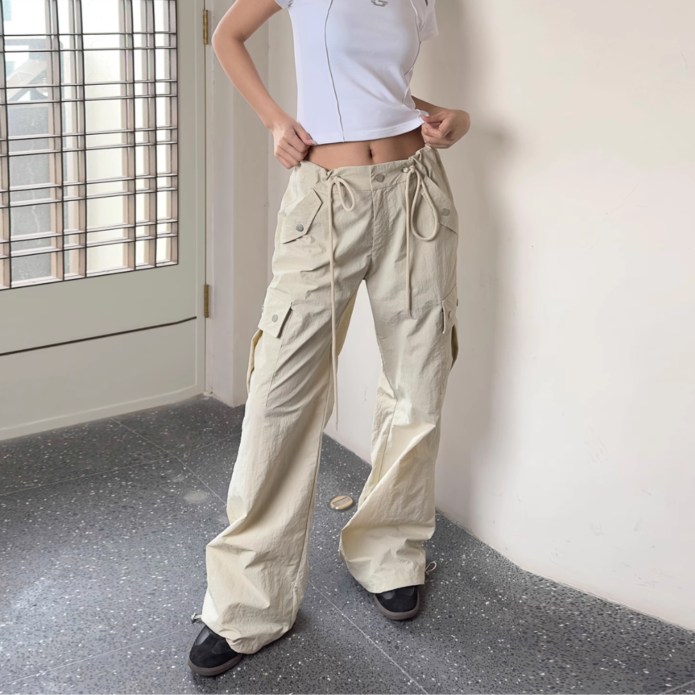 Multi-pocket Solid Color Knee Pants  Pants for women, Fashion pants, Cargo  pants women