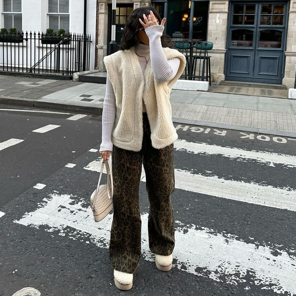 Women's Leopard Jeans â AokLok (Kclot)