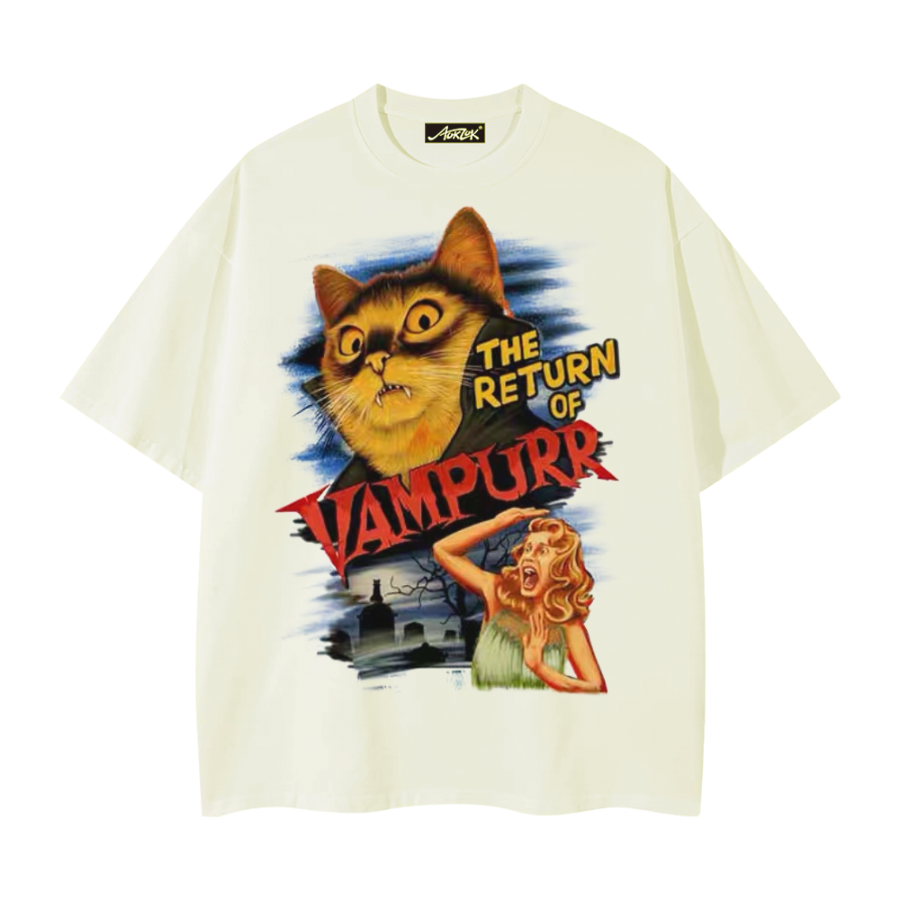 Vintage Vampire Cat T-Shirt