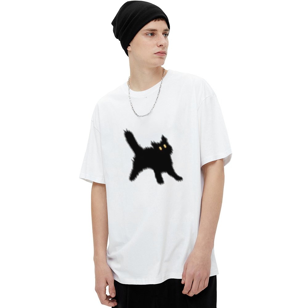 Minimal Angry Kitten Cotton T-Shirt – AokLok (Kclot)