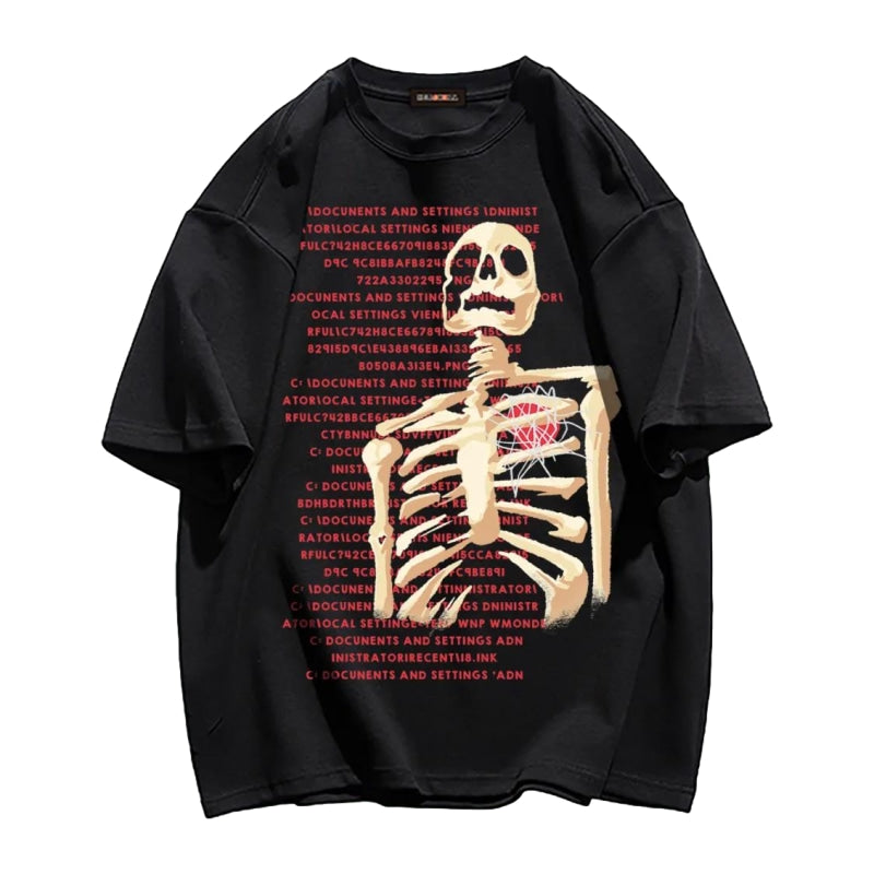 American Bold Skull Graphic T-Shirt