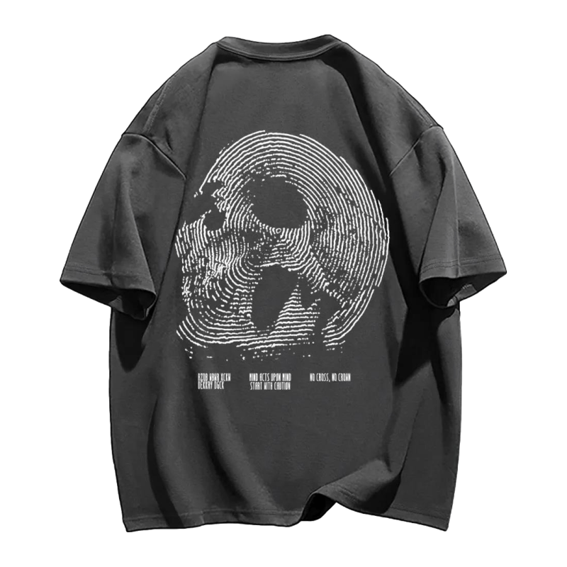 Fingerprint Skeleton Print T-shirt